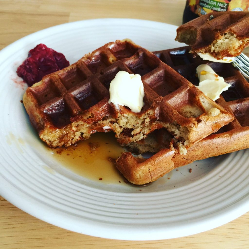 Gluten-Free Waffles with Rolled Oats and Olive Oil
