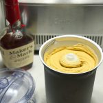 Spiced Pumpkin Ice Cream with Bourbon top view