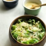Creamy Roasted Garlic Dressing romaine salad