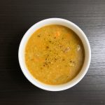 Vegan Split Pea Soup with Liquid Smoke top view
