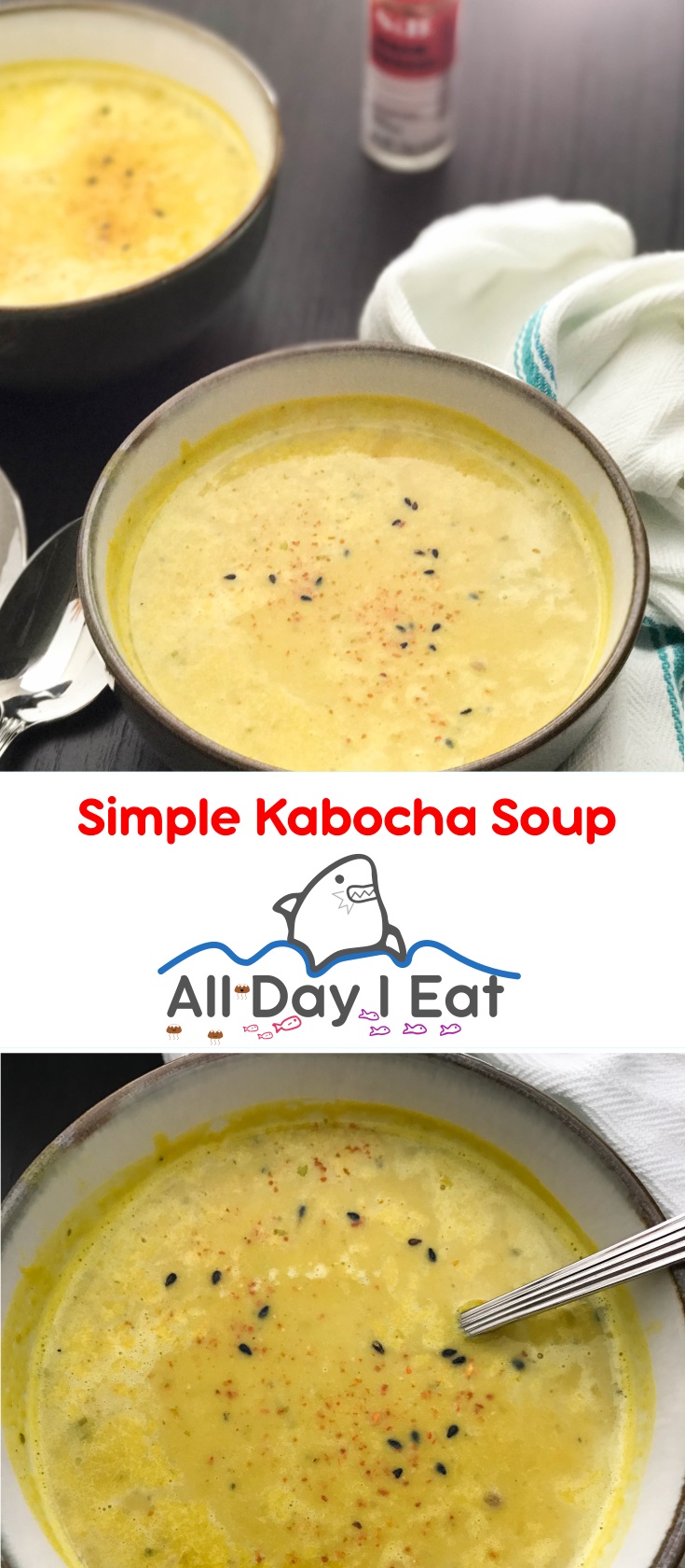 Simple Kabocha (Japanese pumpkin) Soup | www.alldayieat.com