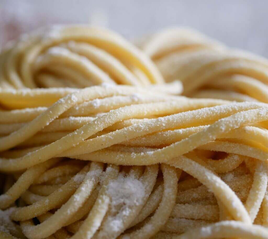 fresh pasta closeup