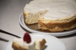 vanilla bean cheesecake walnut crust bite