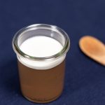 Hojicha Tea Jelly (Japanese dessert) with spoon