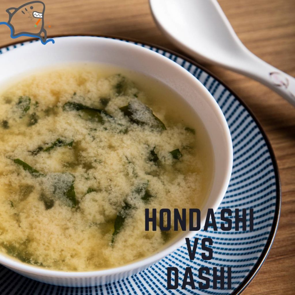 Miso soup cooked using hondashi or dashi