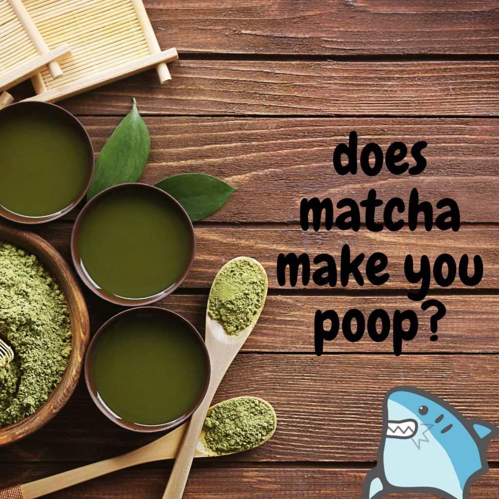 matcha powder and matcha tea in table | does matcha make you poop?