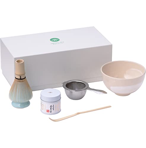 Ippodo Tea (Kyoto Since 1717) - Essential Matcha Kit (Matcha, Bowl, Ladle, Sieve, and Whisk w/Stand)