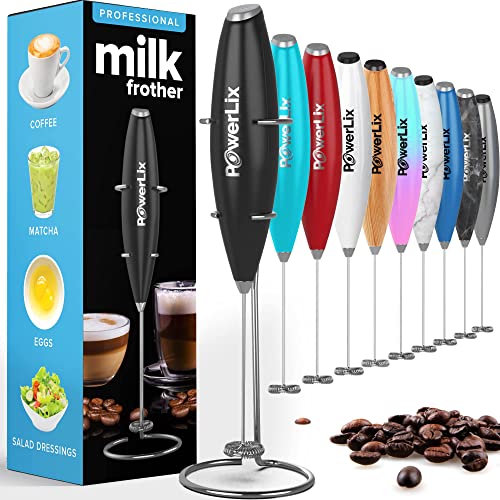 PowerLix Milk Frother Handheld Battery Operated Electric Whisk 