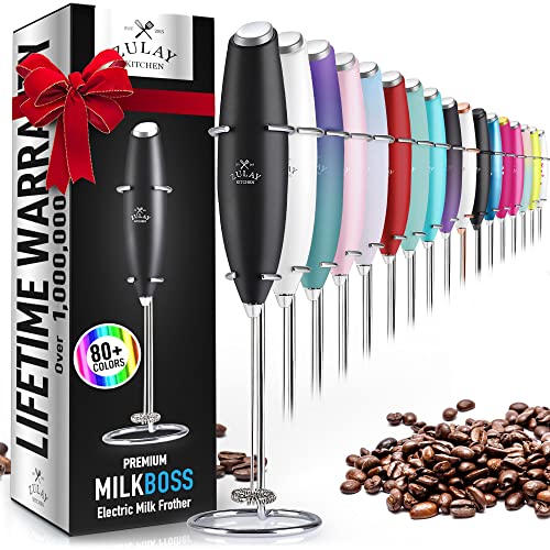Zulay Powerful Milk Frother Handheld Foam Maker for Lattes 