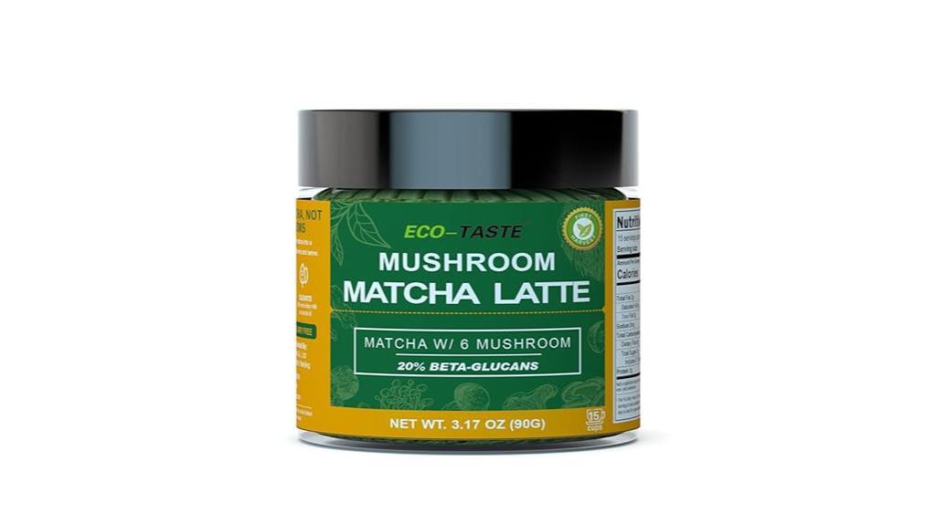 matcha latte with mushroom