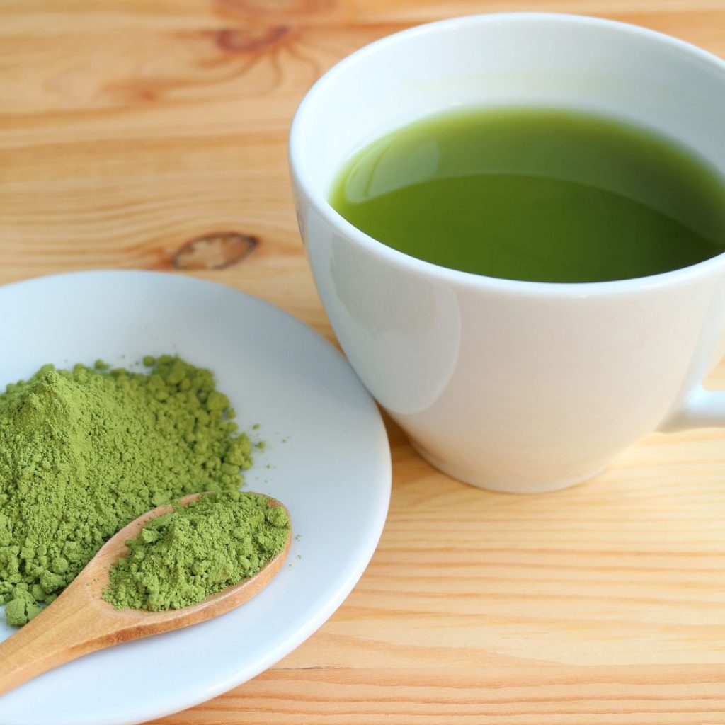 a cup of matcha green tea