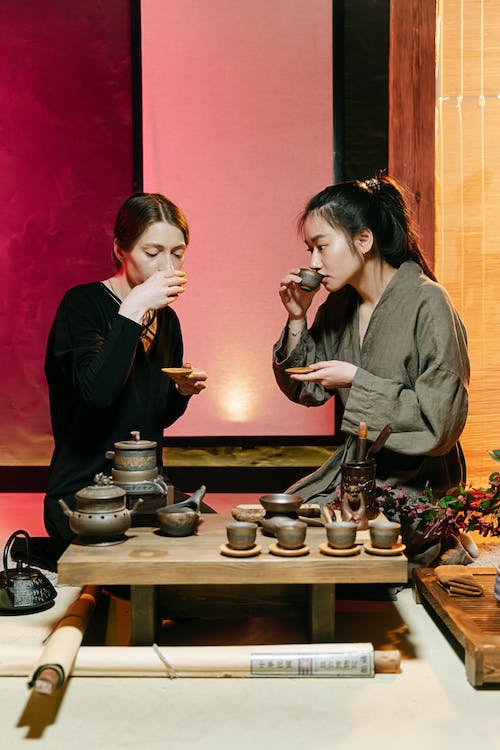 ladies drinking tea