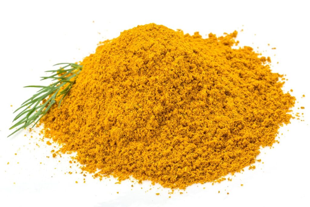 Japanese curry powder on a white surface
